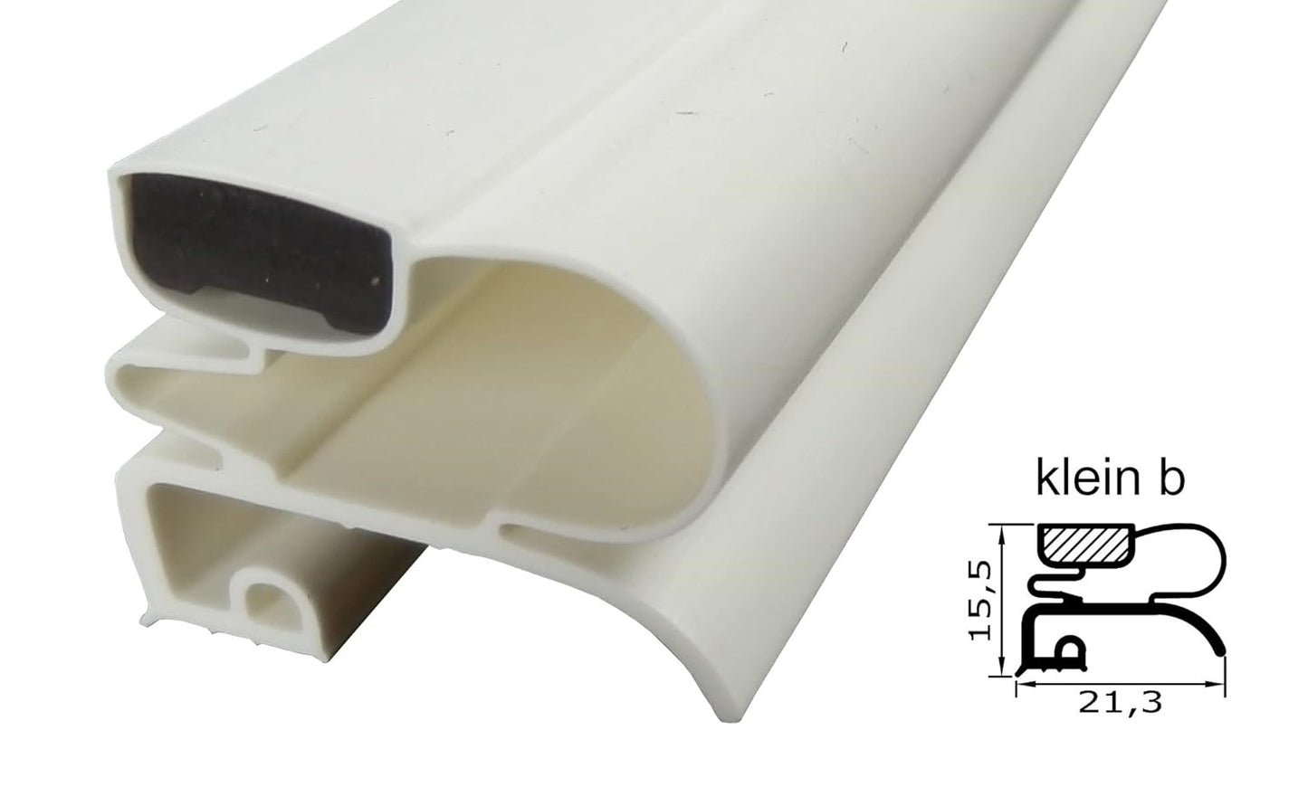 Magnetdichtung - Profil klein b inkl. Magnetband - Länge: 2500mm