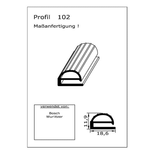 Profil 102 - technische Zeichnung