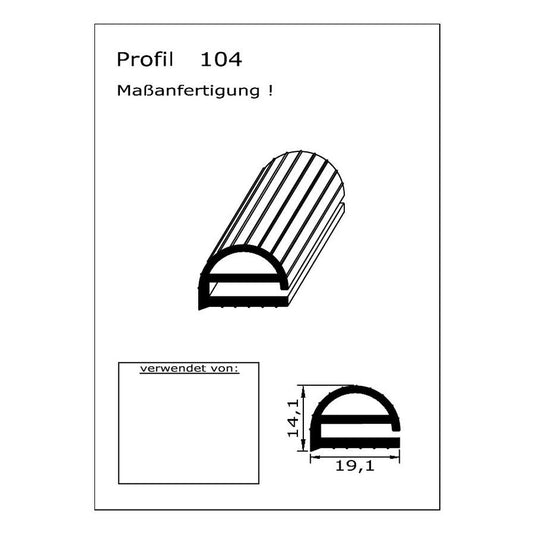 Profil 104 - technische Zeichnung