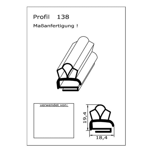 Profil 138 - technische Zeichnung