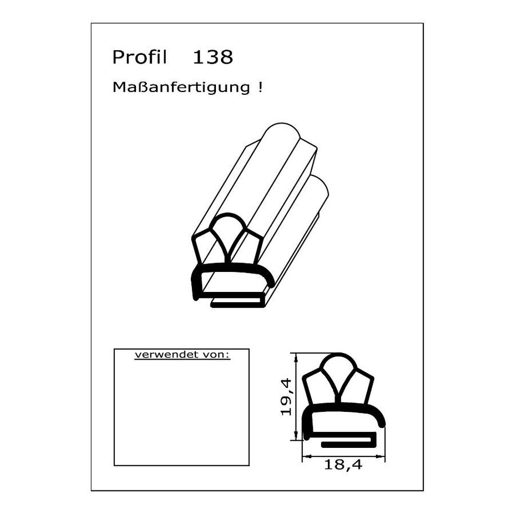 Profil 138 - technische Zeichnung