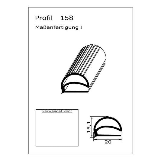 Profil 158 - technische Zeichnung