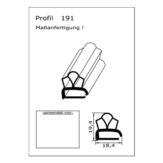 Profil 191 - technische Zeichnung