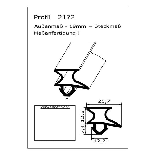 Profil 2172 - technische Zeichnung