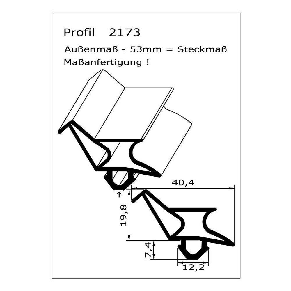Profil 2173 - technische Zeichnung