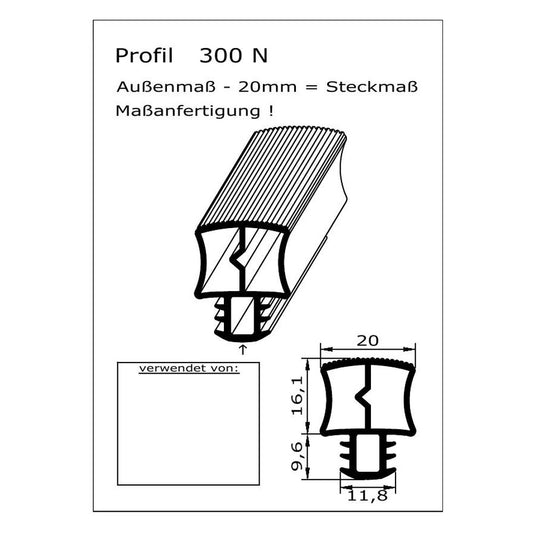 Profil 300N - technische Zeichnung
