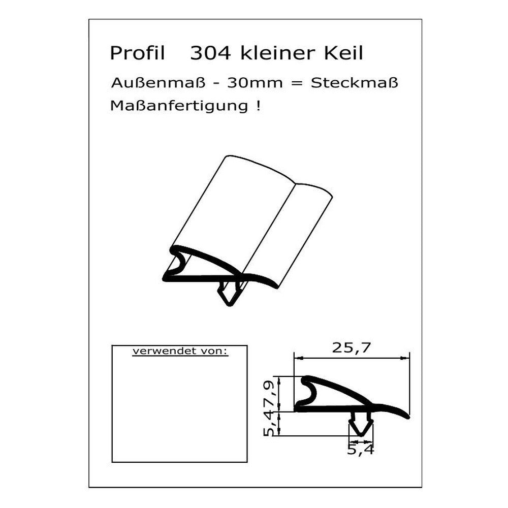 Profil 304kl - technische Zeichnung