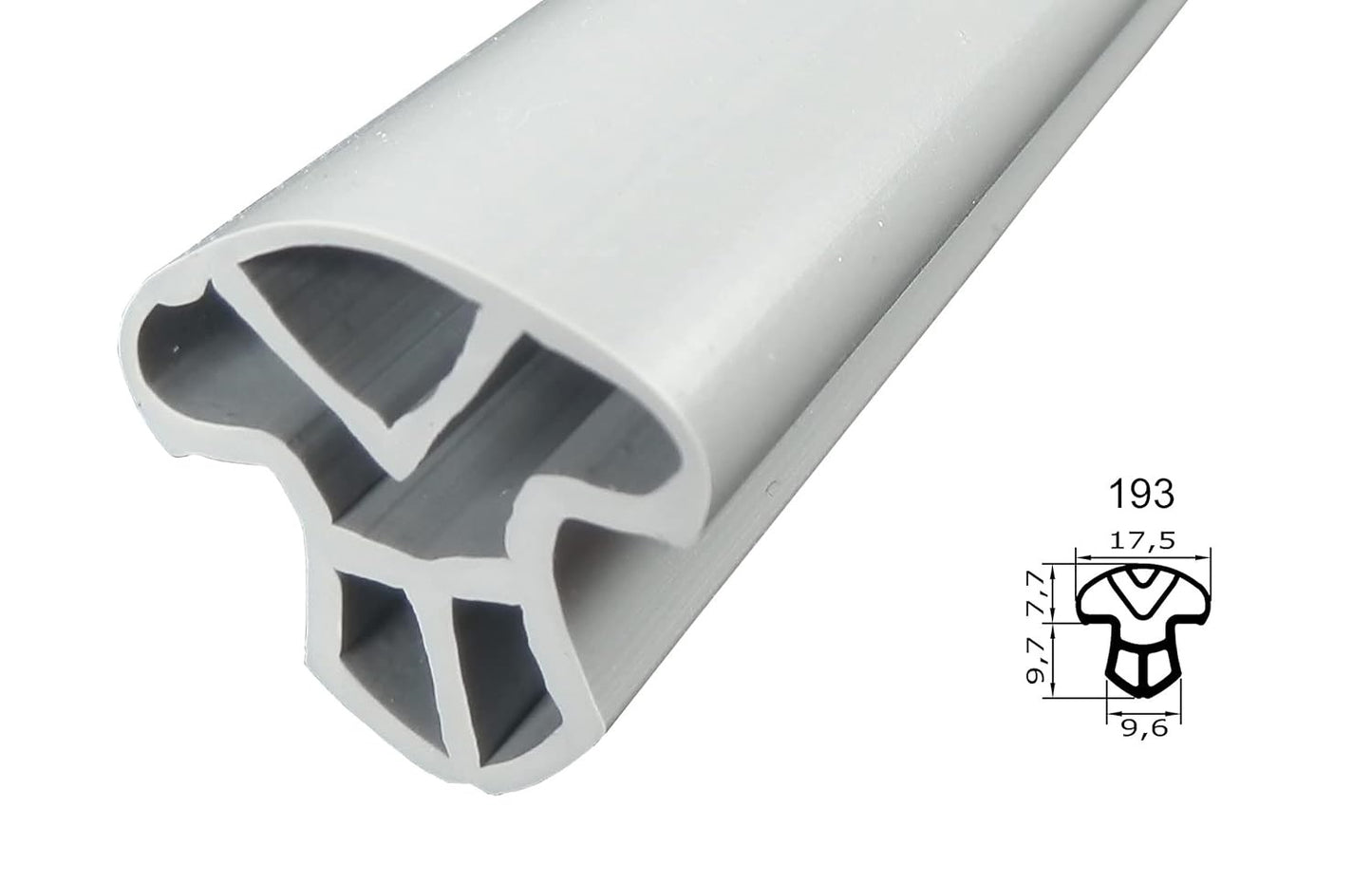 Profil ohne Magnet - Profil 193 - Länge: 2500mm