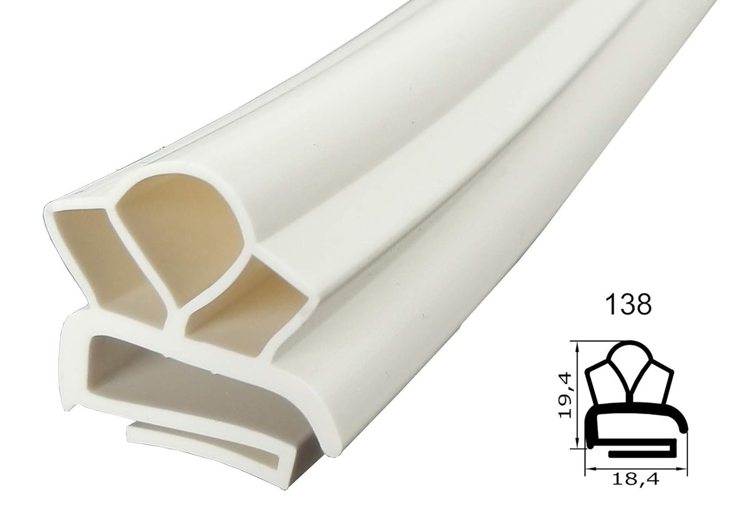 Profil ohne Magnet - Profil 138 - Länge: 2500mm.
