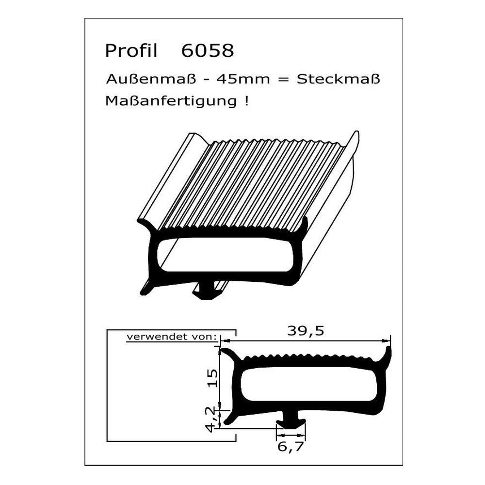 Profil 6058 - technische Zeichnung