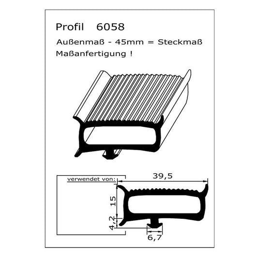 Profil 6058 - technische Zeichnung
