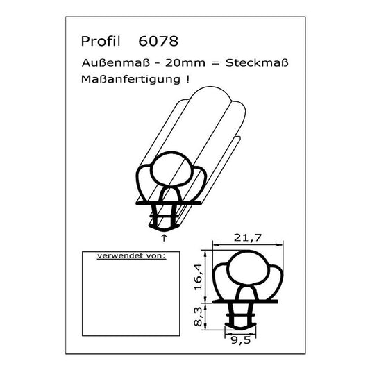 Profil 6078 - technische Zeichnung