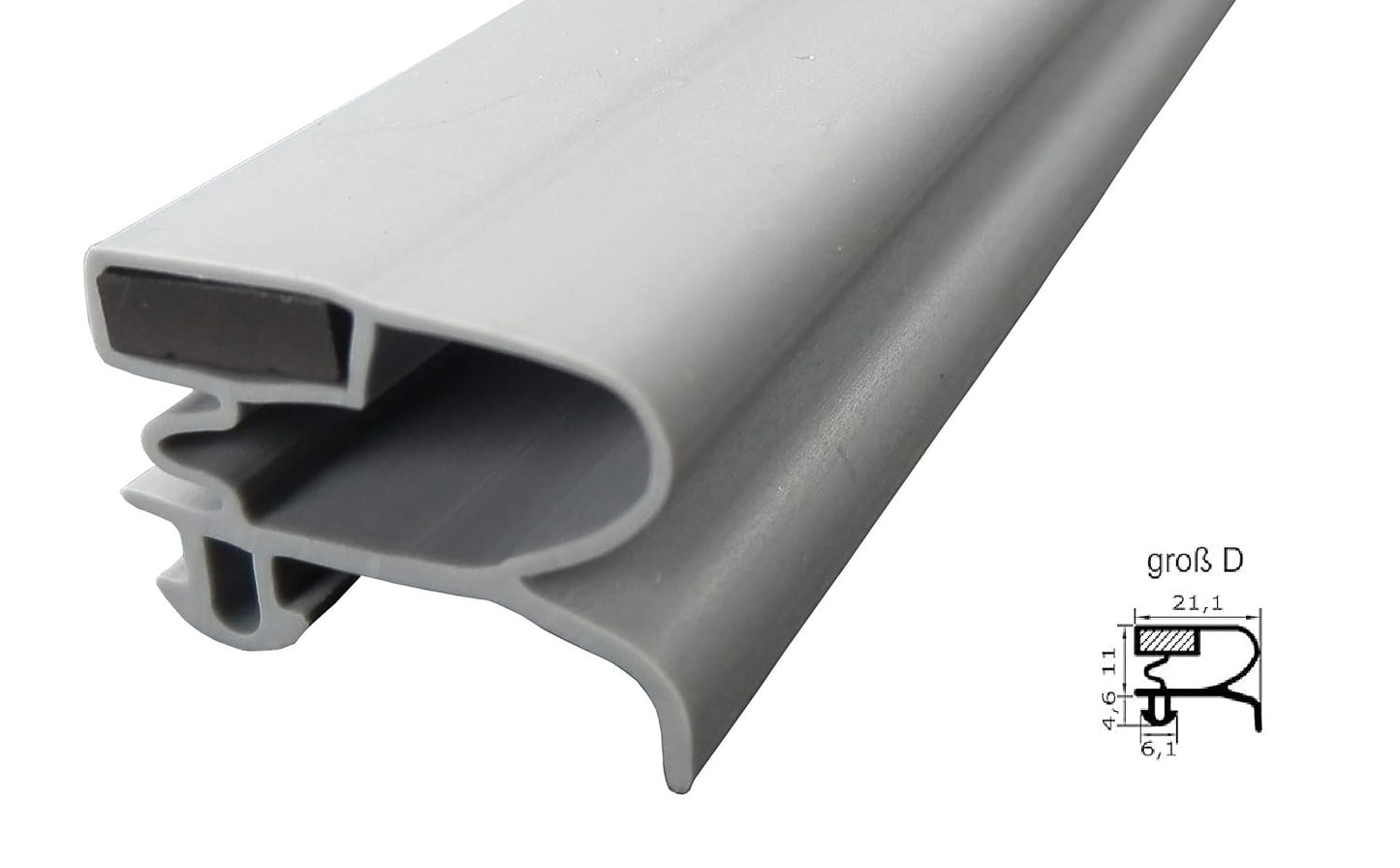 Magnetdichtung - Profil groß D inkl. Magnetband - Länge: 2000mm