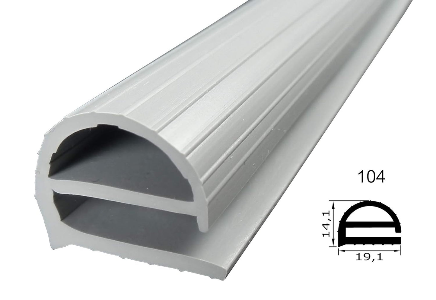 Profil ohne Magnet - Profil 104 - Länge: 2500mm