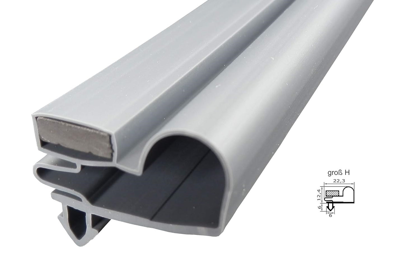 Magnetic seal - profile large H including magnetic tape - length: 2000mm