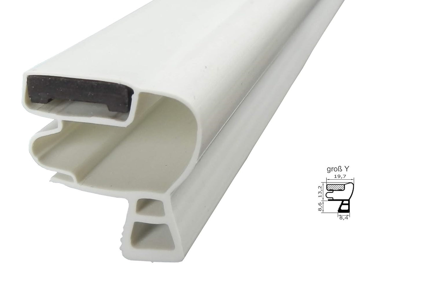 Magnetdichtung - Profil groß Y inkl. Magnetband - Länge: 2000mm