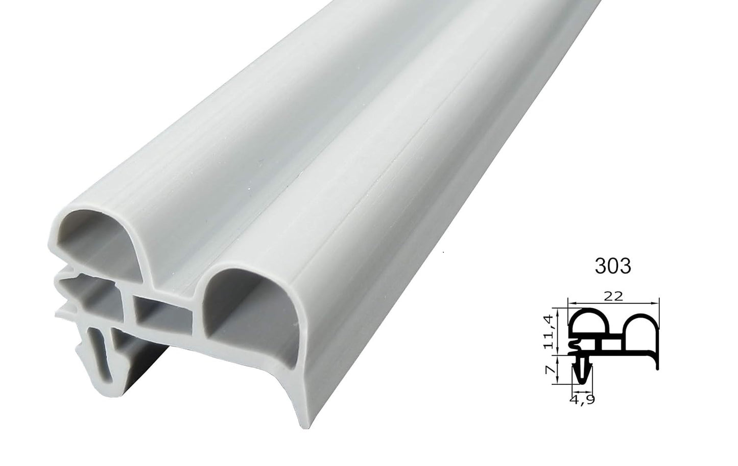 Profil ohne Magnet - Profil 303 - Länge: 2000mm