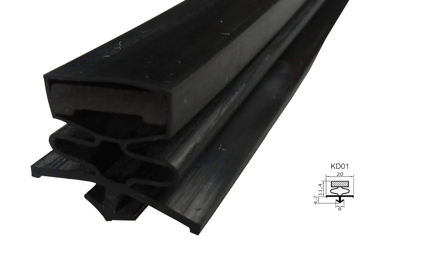 Magnetdichtung - Profil KD01 inkl. Magnetband - auf Maß