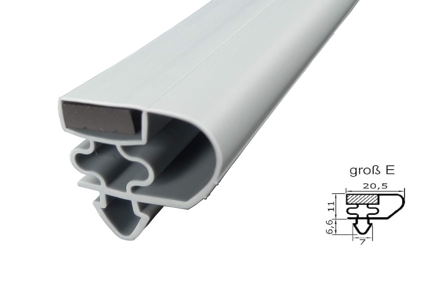 Magnetdichtung - Profil groß E inkl. Magnetband - Länge: 2000mm