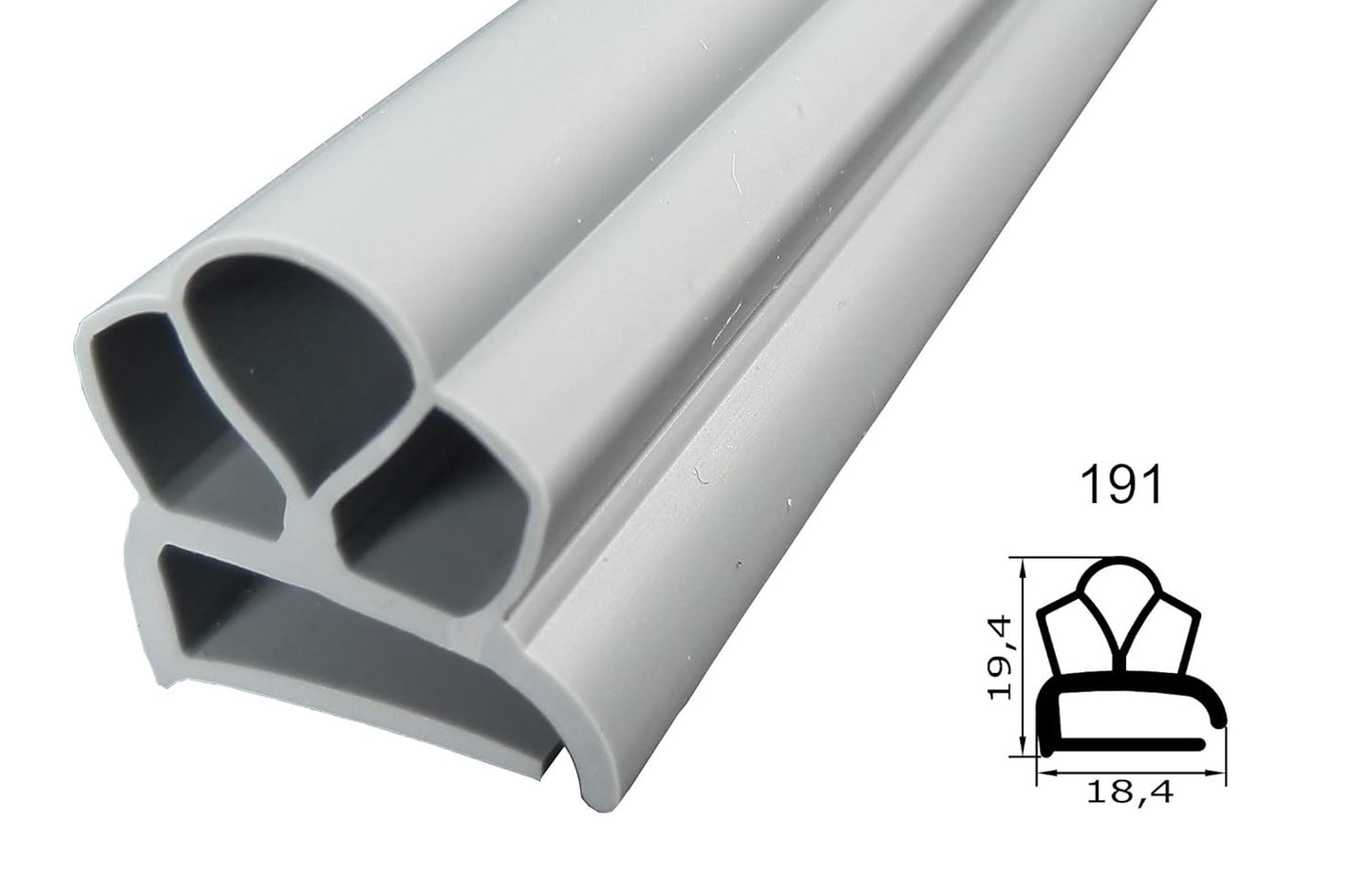 Profil ohne Magnet - Profil 191 - Länge: 2000mm