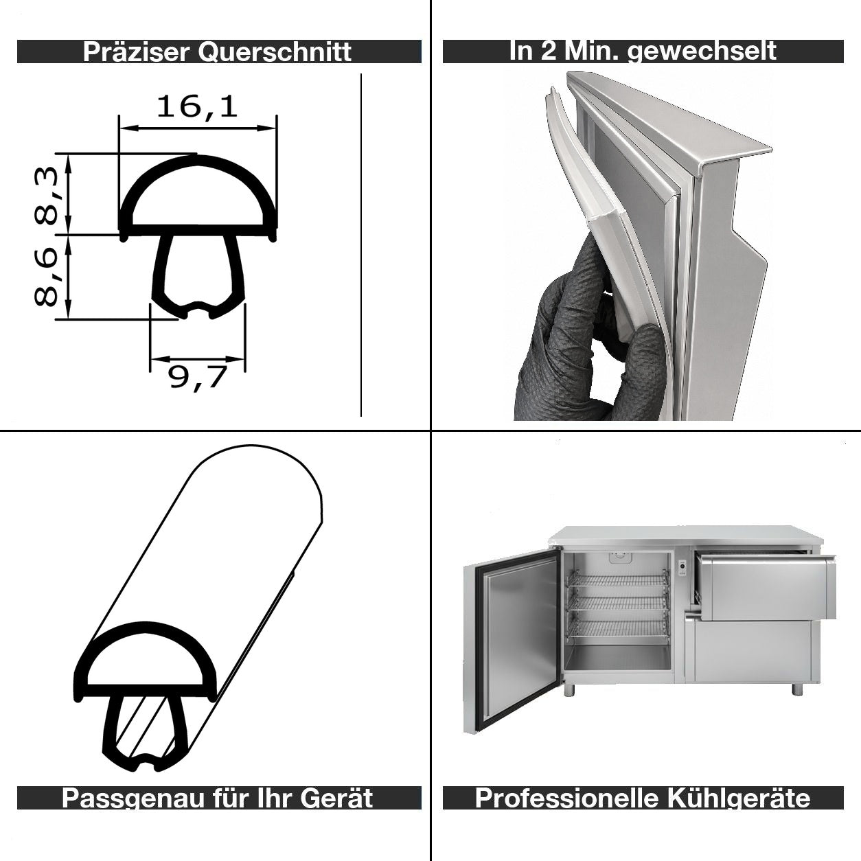 Profil ohne Magnet - Profil 197 - auf Maß