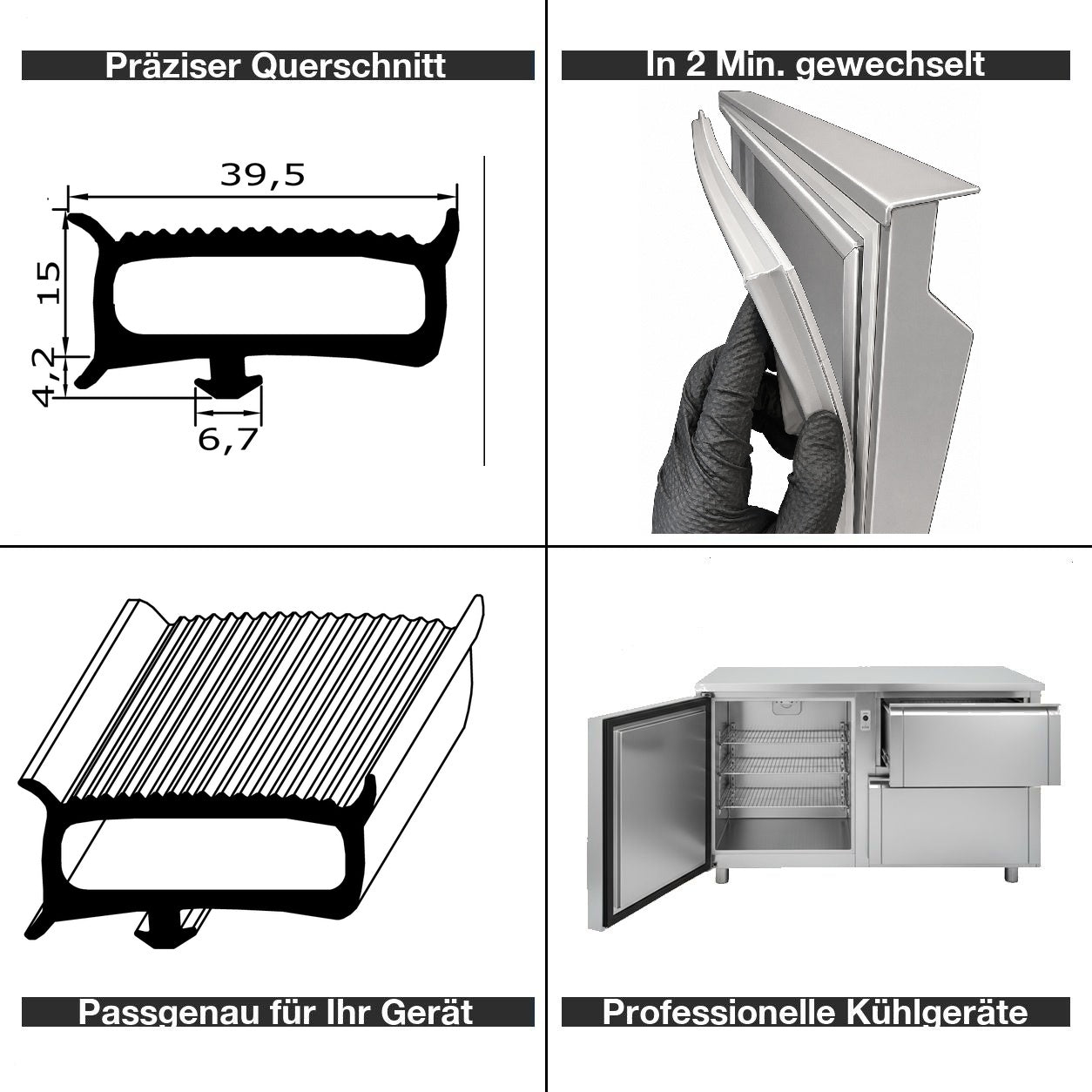 Profil ohne Magnet - Profil 6058 - auf Maß