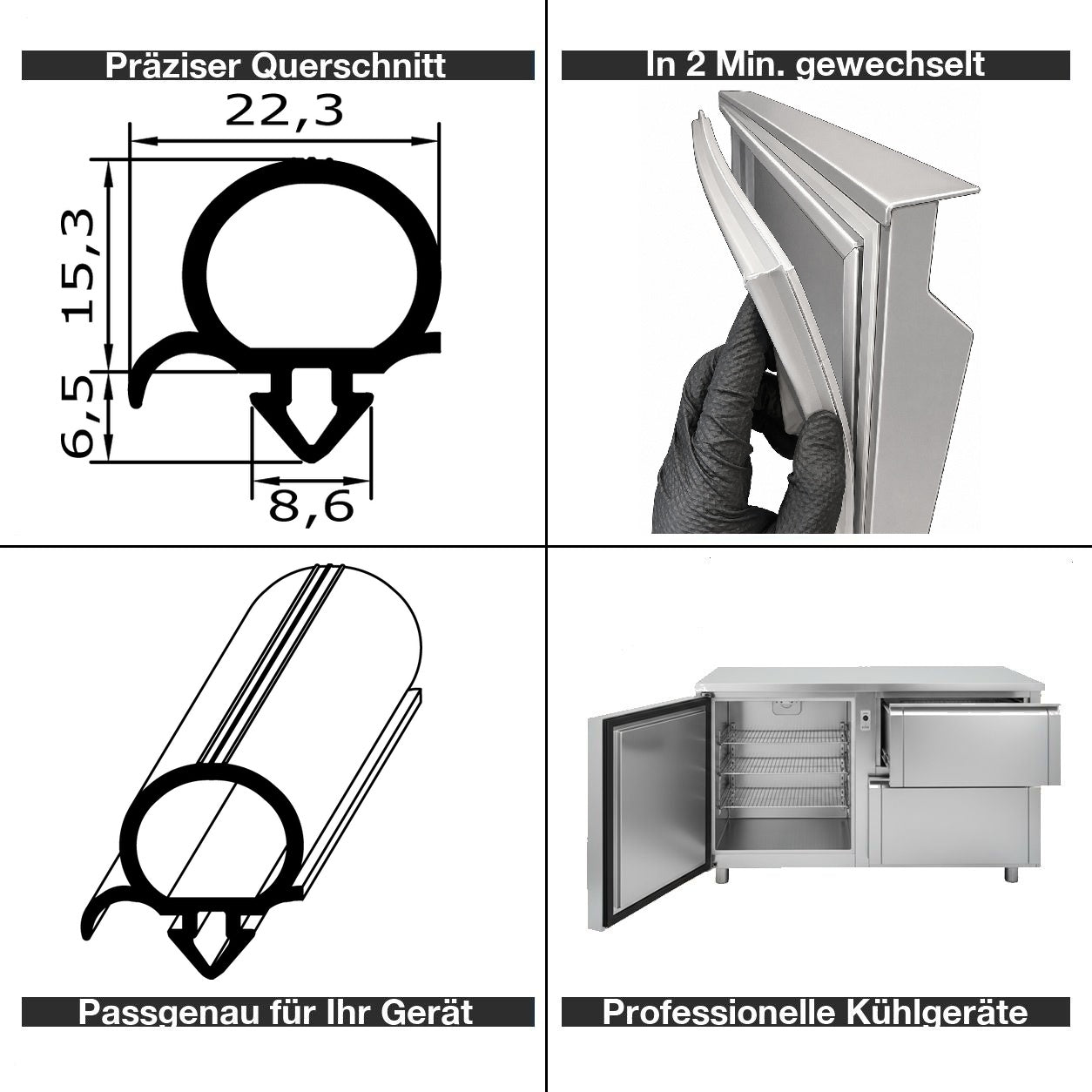 Profil ohne Magnet - Profil 192-1 - auf Maß