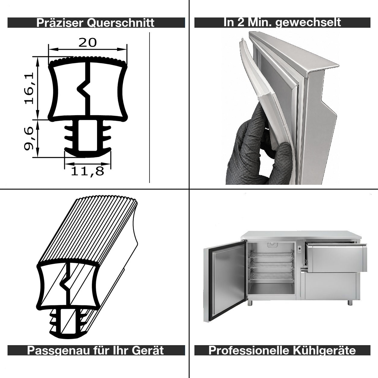 Profil ohne Magnet - Profil 300N - auf Maß