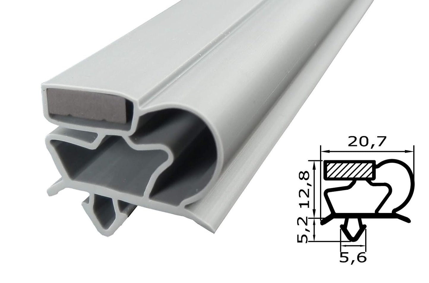 Magnetic seal - profile large C including magnetic tape