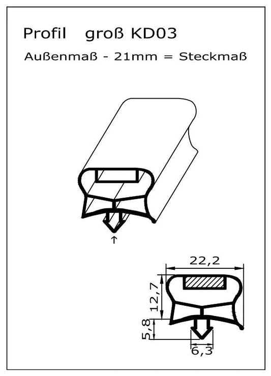 FKH RG-140-V - Profil KD03 (610x555 mm) - Dichtungen030
