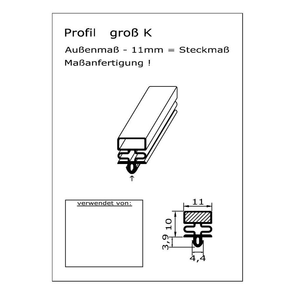 Profil groß K - technische Zeichnung