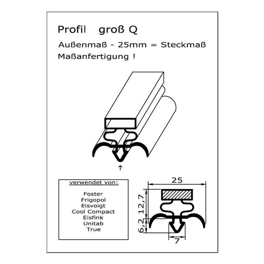 Profil groß Q - technische Zeichnung