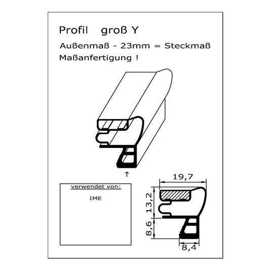 Profil groß Y - technische Zeichnung