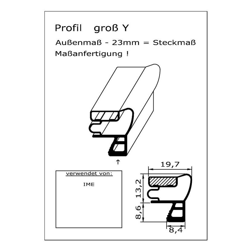 Profil groß Y - technische Zeichnung