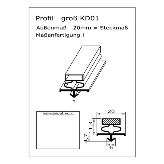 Profil KD01 - technische Zeichnung