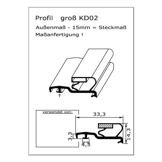 Profil KD02 - technische Zeichnung