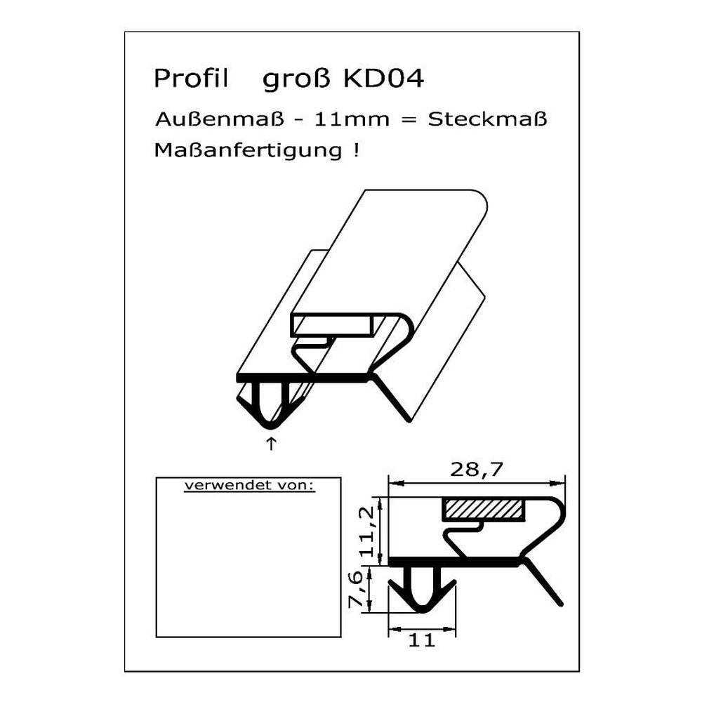 Profil KD04 - technische Zeichnung