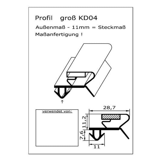 Profil KD04 - technische Zeichnung
