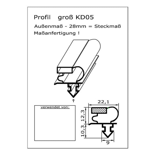 Profil KD05 - technische Zeichnung