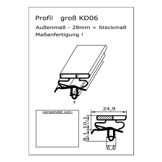 Profil KD06 - technische Zeichnung