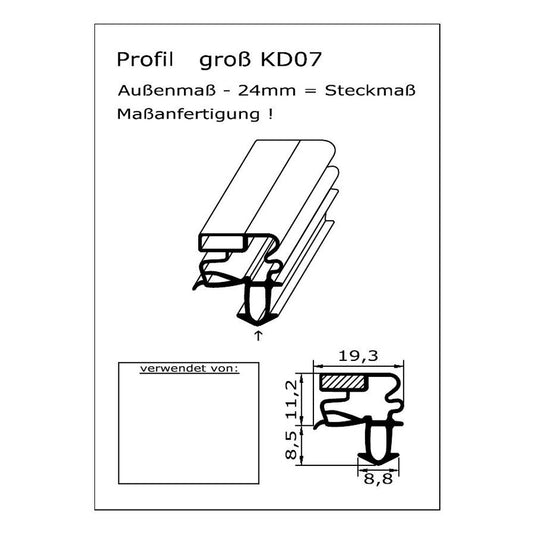Profil KD07 - technische Zeichnung