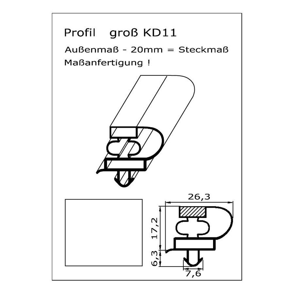 Profil KD11 - technische Zeichnung