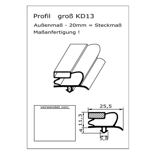 Profil KD13 - technische Zeichnung