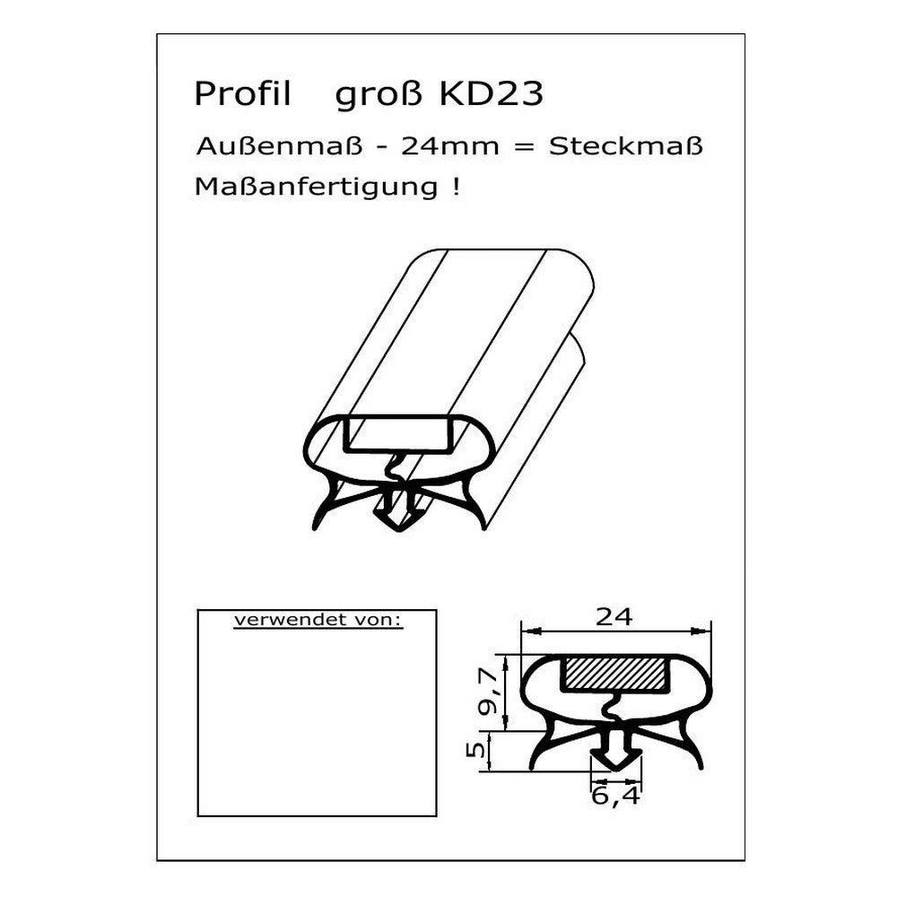 Profil KD23 - technische Zeichnung
