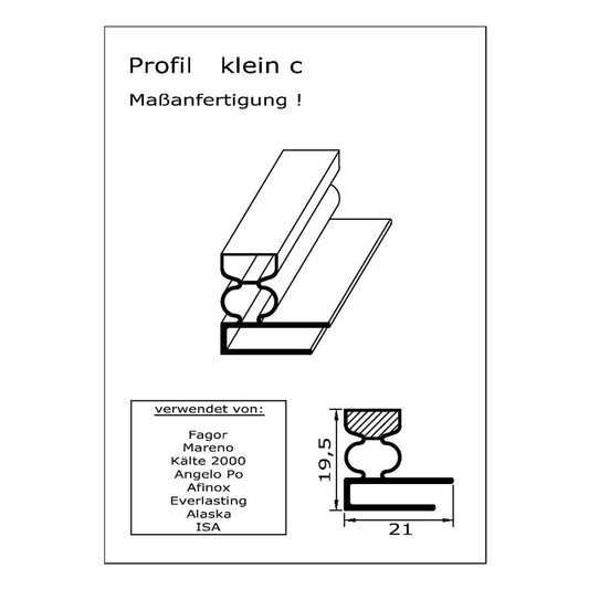 Profil klein c - technische Zeichnung