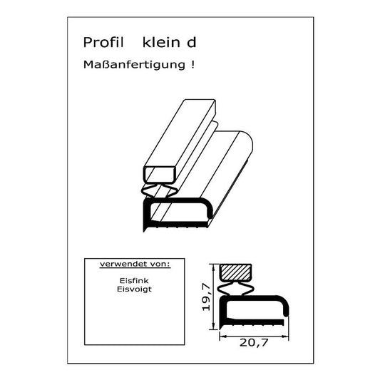 Profil klein d - technische Zeichnung