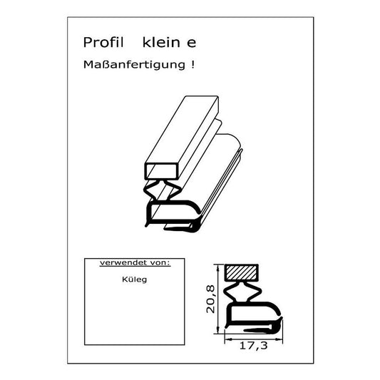 Profil klein e - technische Zeichnung