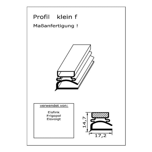 Profil klein f - technische Zeichnung