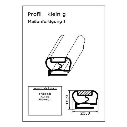 Profil klein g - technische Zeichnung