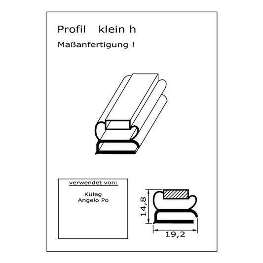 Profil klein h - technische Zeichnung